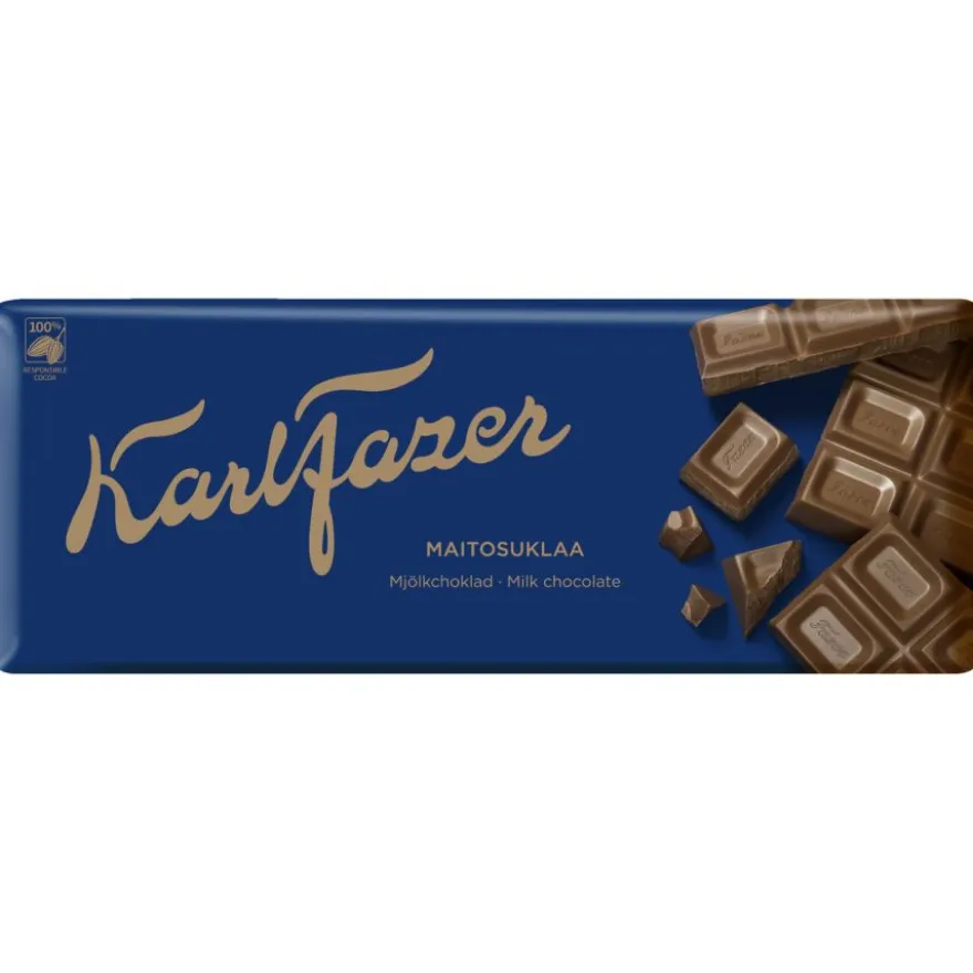 Karl Fazer maitosuklaa suklaalevy 180 g