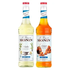 Monin sokeriton Vanille 700 ml + sokeriton Caramel 700 ml