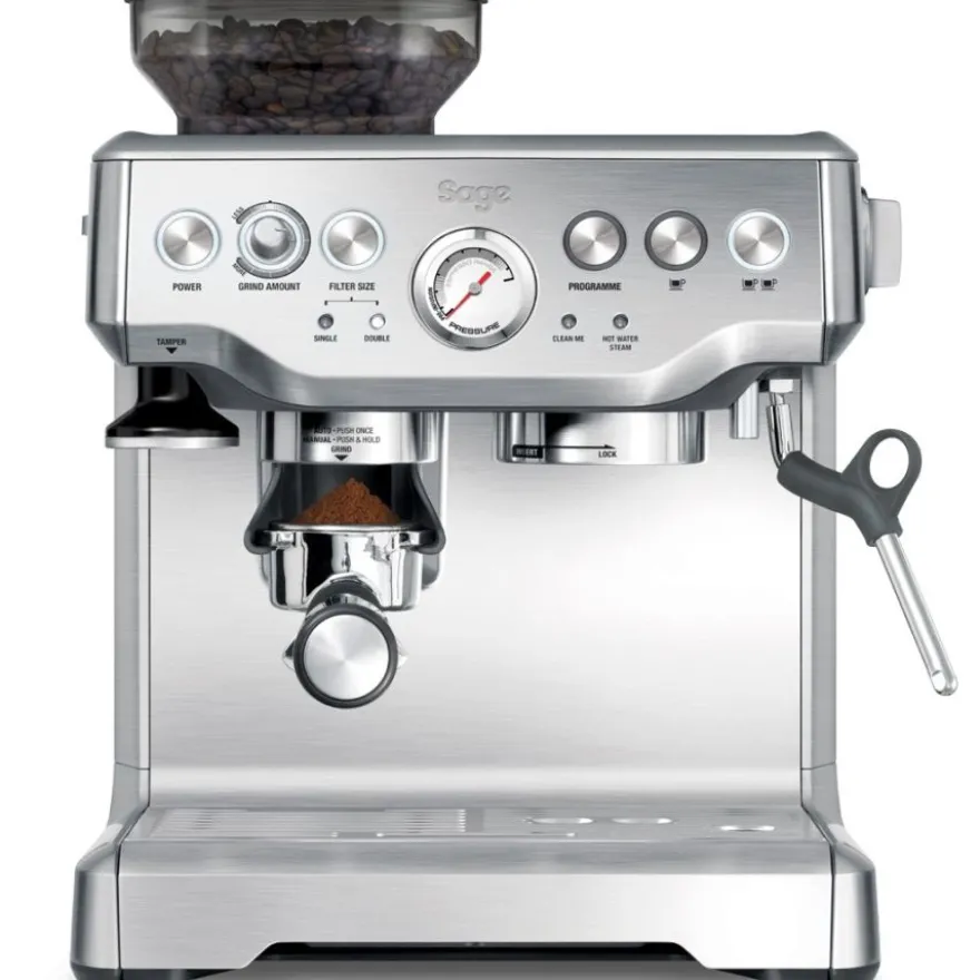 Sage The Barista Express SES875BSS espressokeitin, hopea