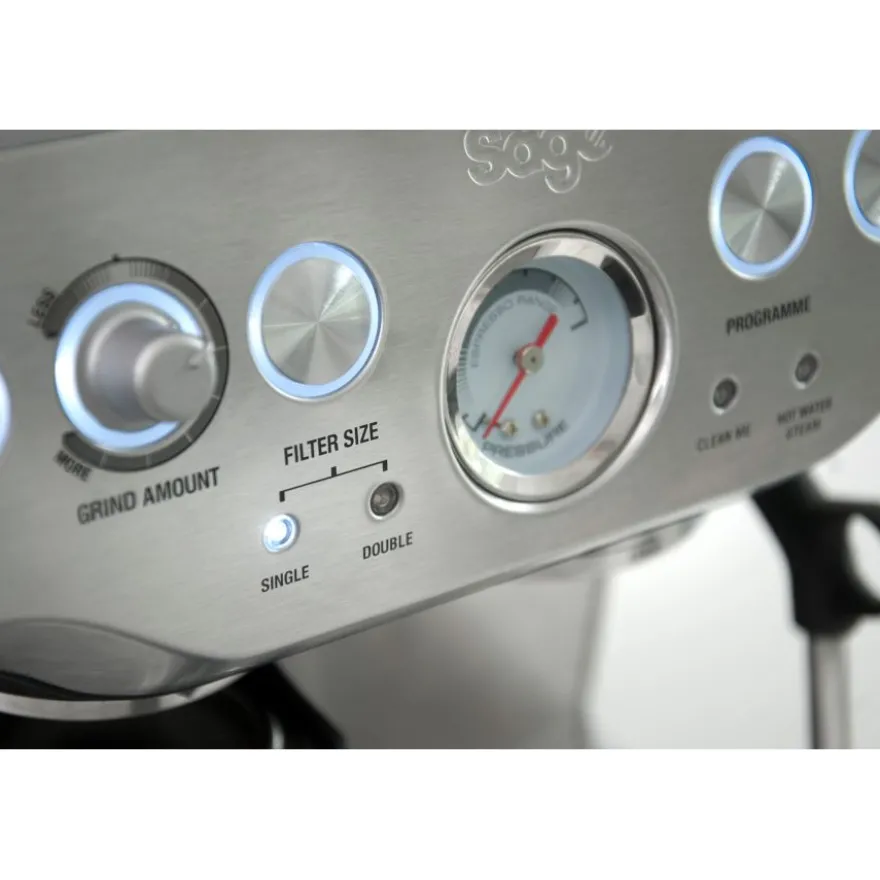 Sage The Barista Express SES875BSS espressokeitin, hopea