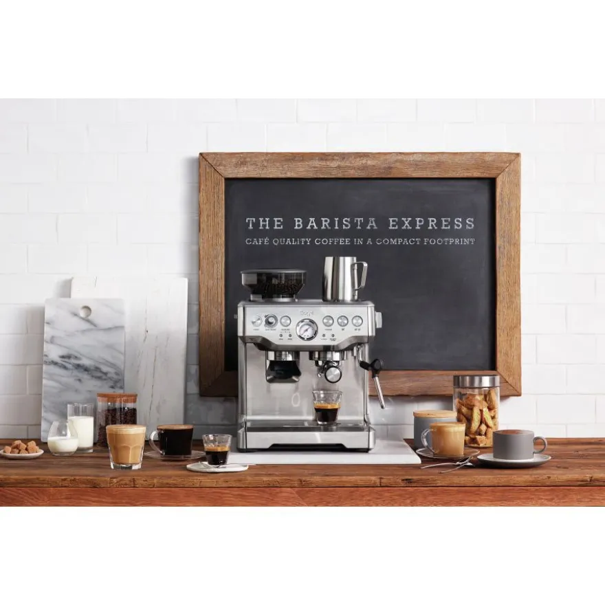 Sage The Barista Express SES875BSS espressokeitin, hopea