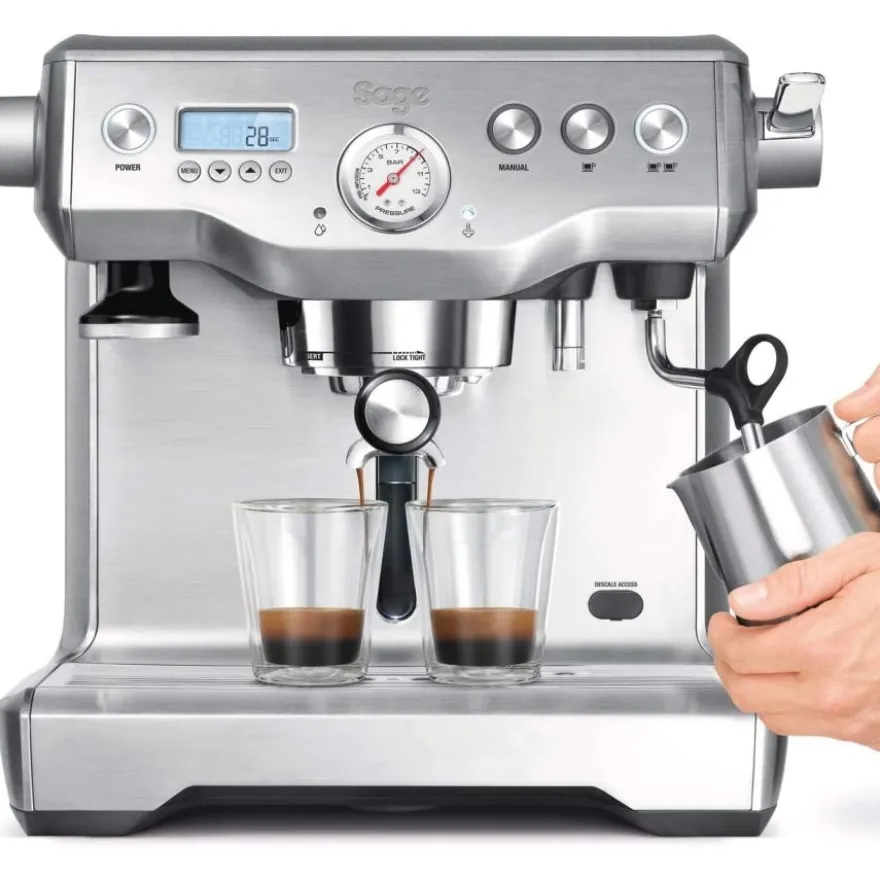 Sage the Dual Boiler BES920 espressokeitin, hopea