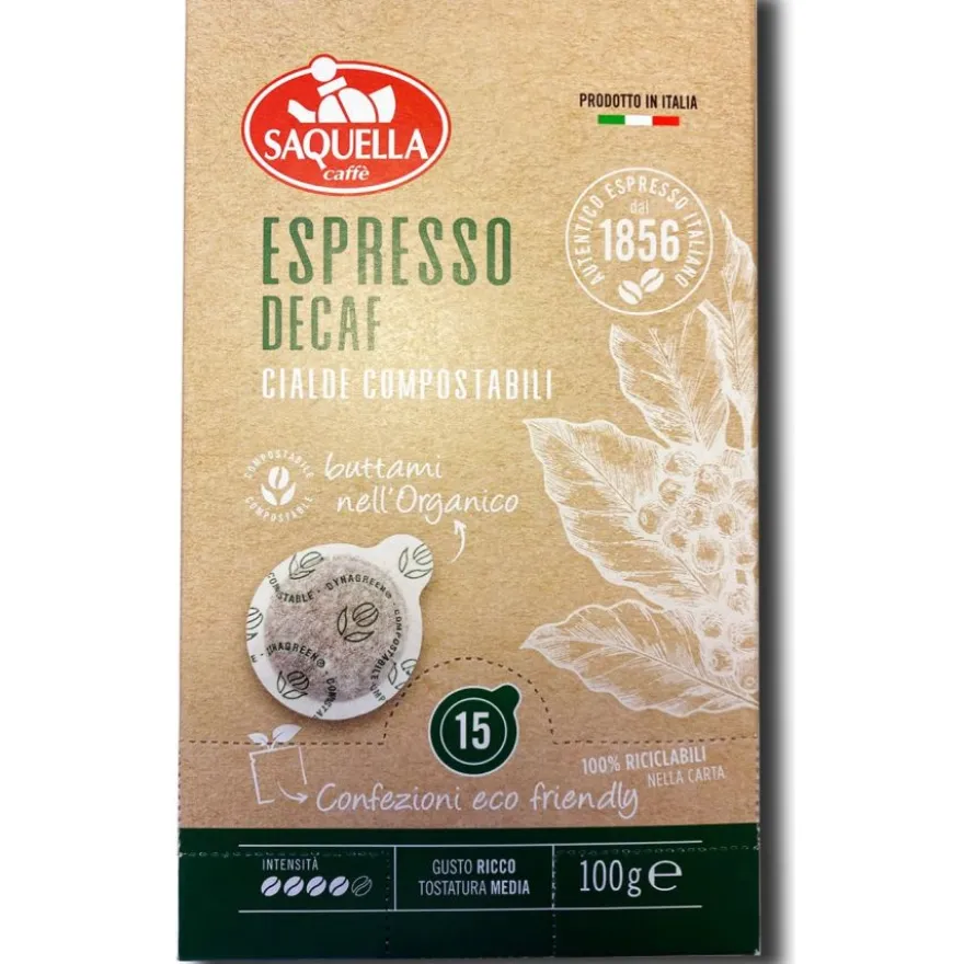 Saquella Espresso Decaf kofeiinittomat espressonapit 15 kpl