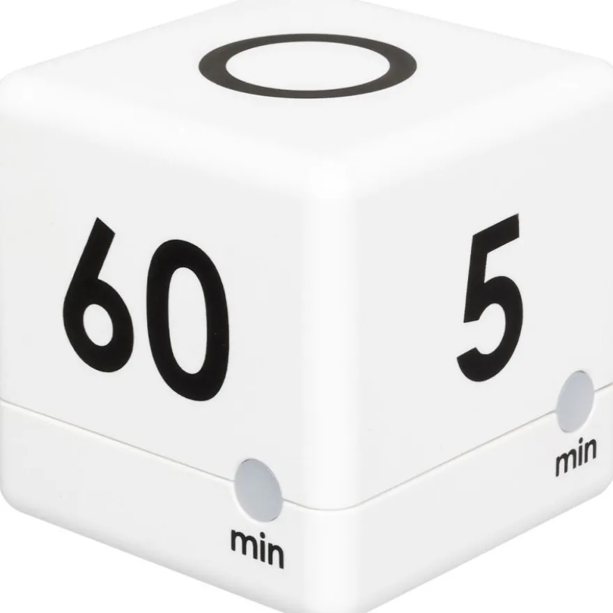 TFA Cube digitaalinen ajastin, valkoinen