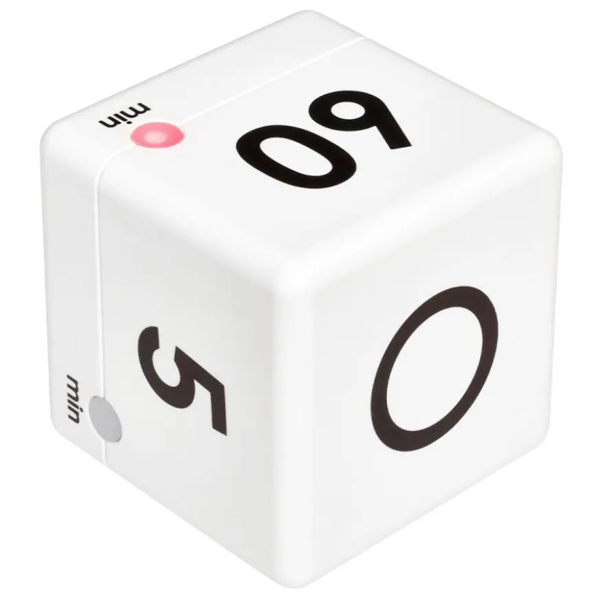 TFA Cube digitaalinen ajastin, valkoinen