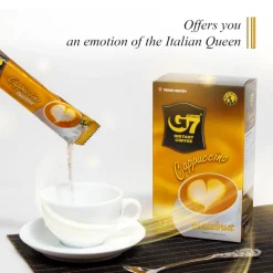 Trung Nguyen G7 Cappuccino Hazelnut pikakahvi 12 x 18 g annospakkausta